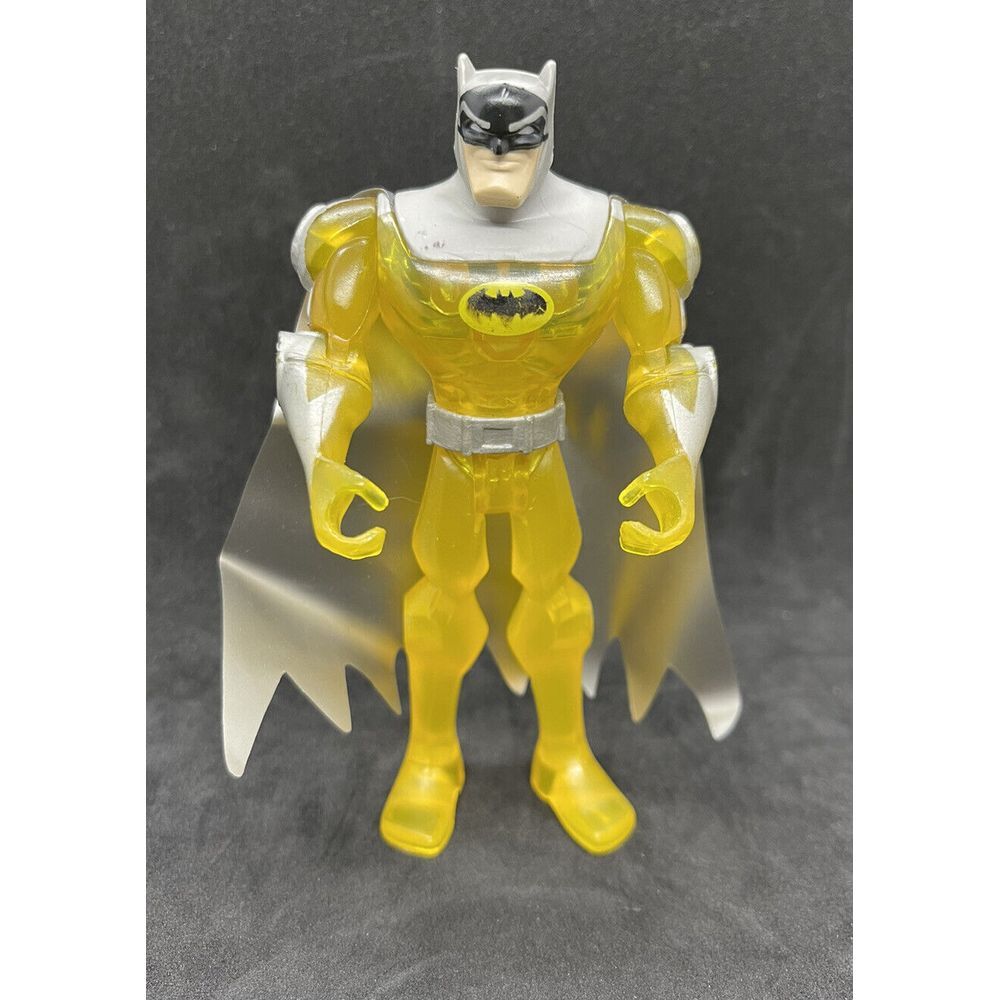 Yellow‎ Batman Dc Comics Figure With Gray Cape Good Condition
